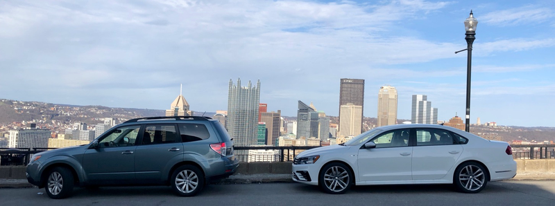 While I was setting up this photo a lady in an ancient rusty Chevy Cavalier drove by multiple times trying to parallel park, failing, and giving up only to go around the block and repeat the process. I think she still may be doing circles on top of Mount Washington.